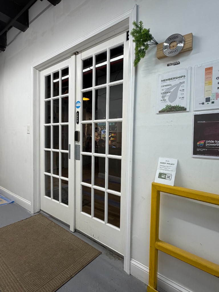 Glass door entrance